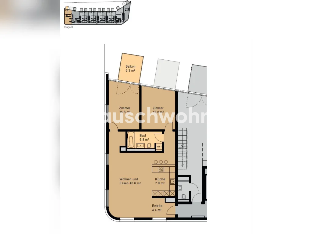 2 ½ rooms apartment