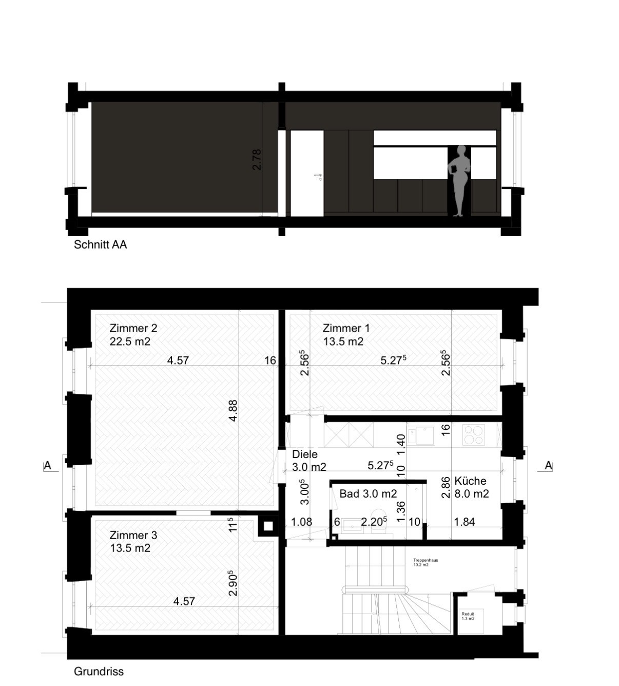 3 rooms apartment