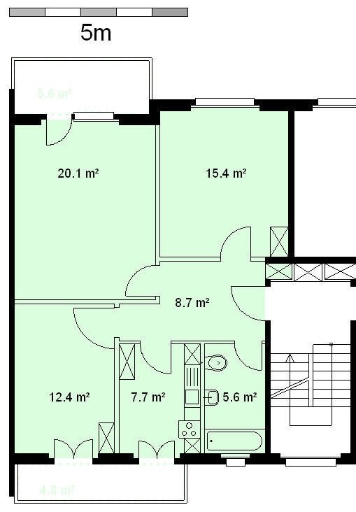3 rooms apartment, photo 7 of 8