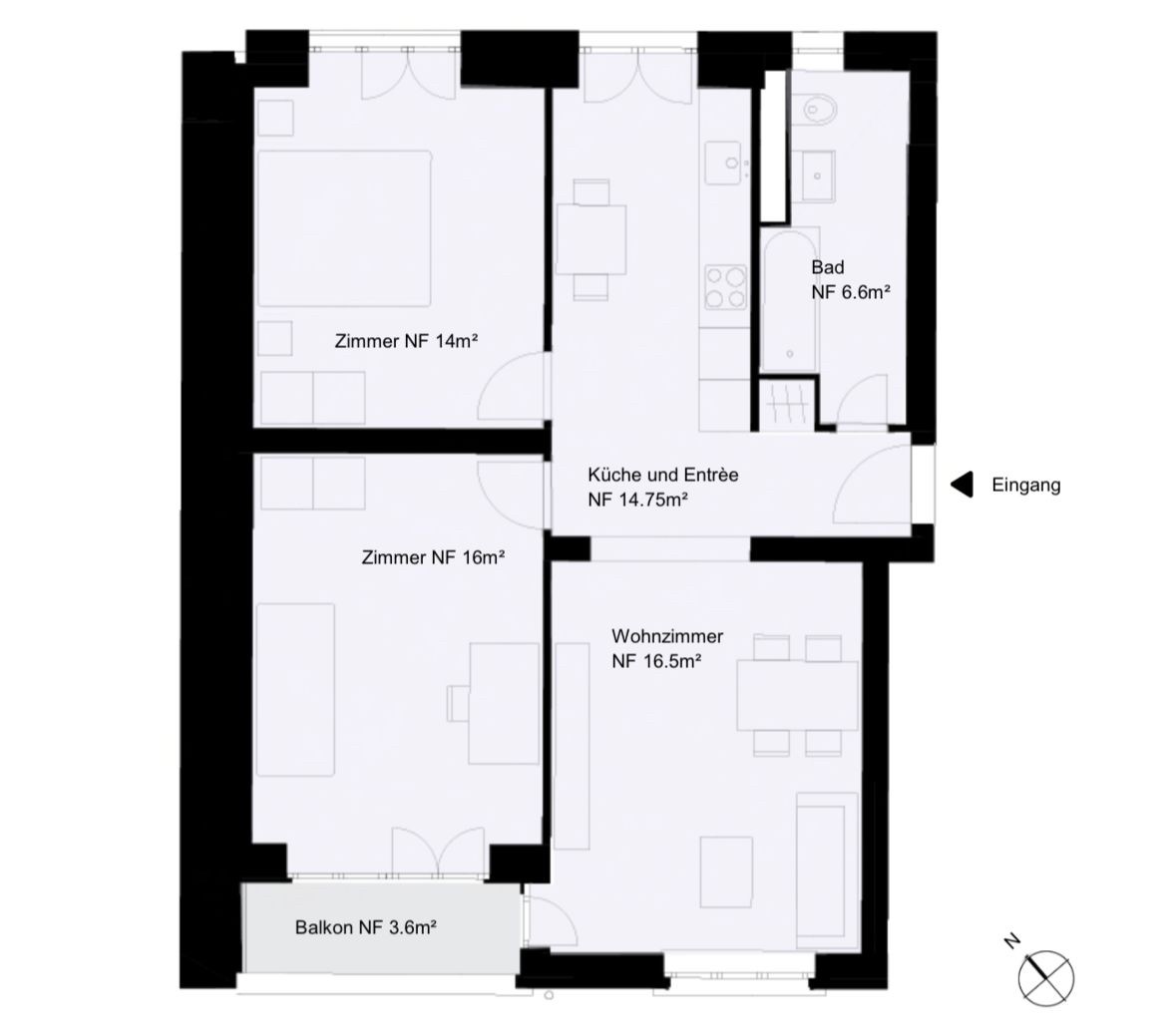 3 ½ rooms apartment, photo 6 of 6