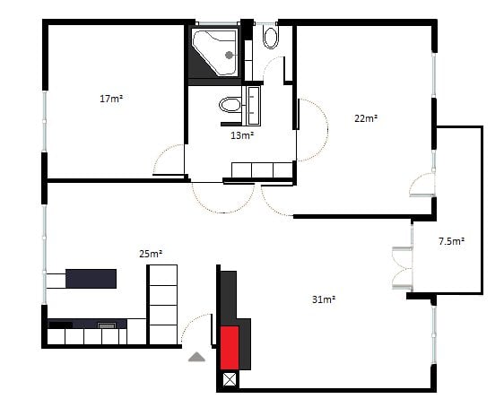 3 ½ rooms apartment