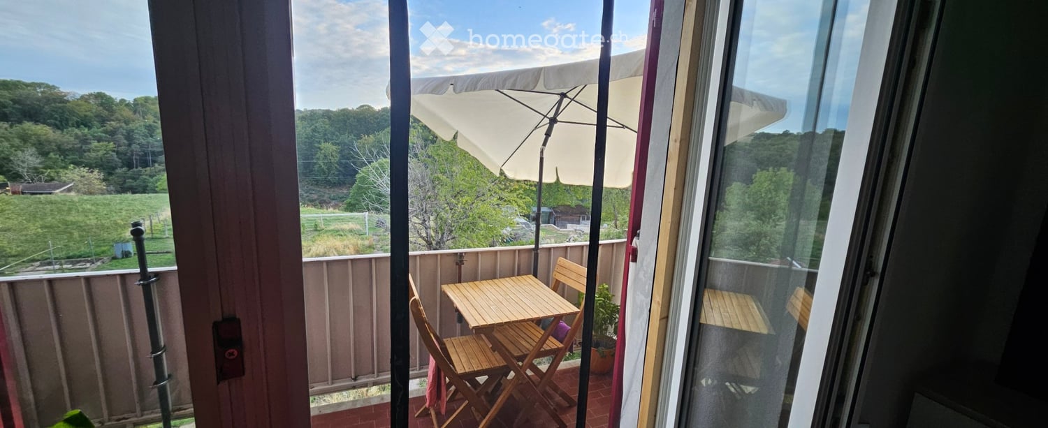 3 ½ room apartment much bright, fully renovated. Including an entrance hall, a fully equipped kitchen, a living room, two bedrooms, a balcony with a very beautiful view, a bathroom, a large attic, and a large cellar.
Available for the first of November. Rent 1710 Frs. including charges., photo 1 of 5