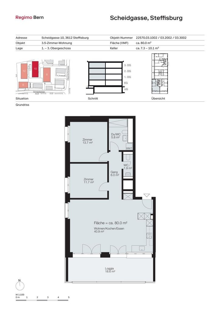 3 ½ rooms apartment
