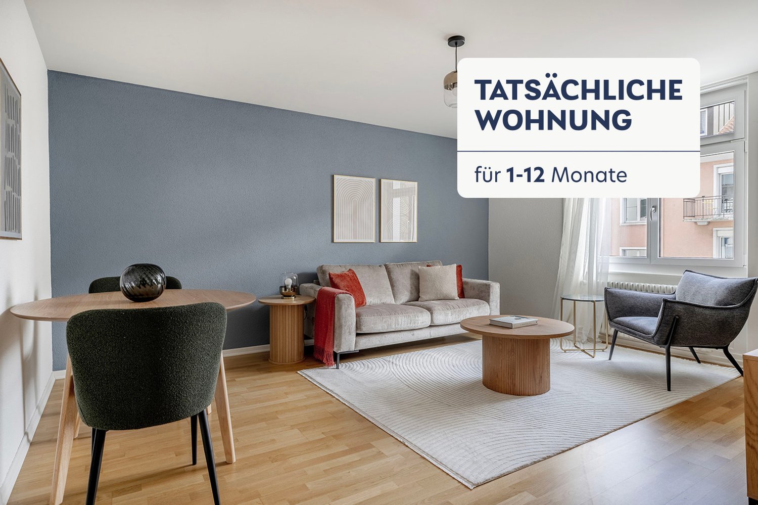 2 ½ rooms furnished flat
