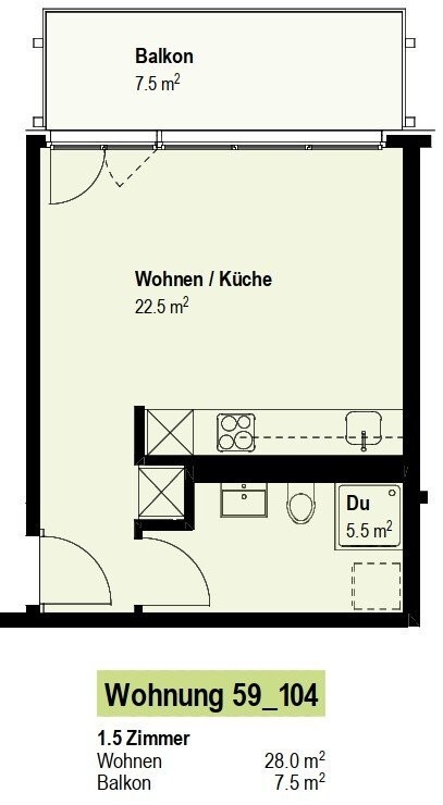 1 ½ rooms apartment, photo 3 of 5
