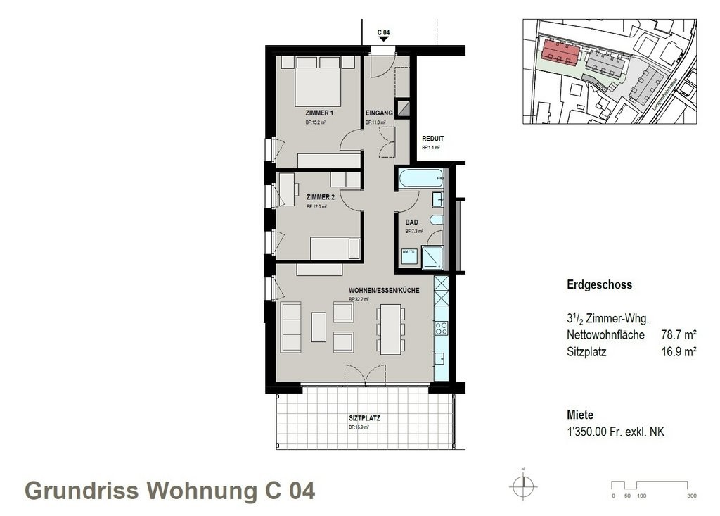 2 ½ rooms apartment