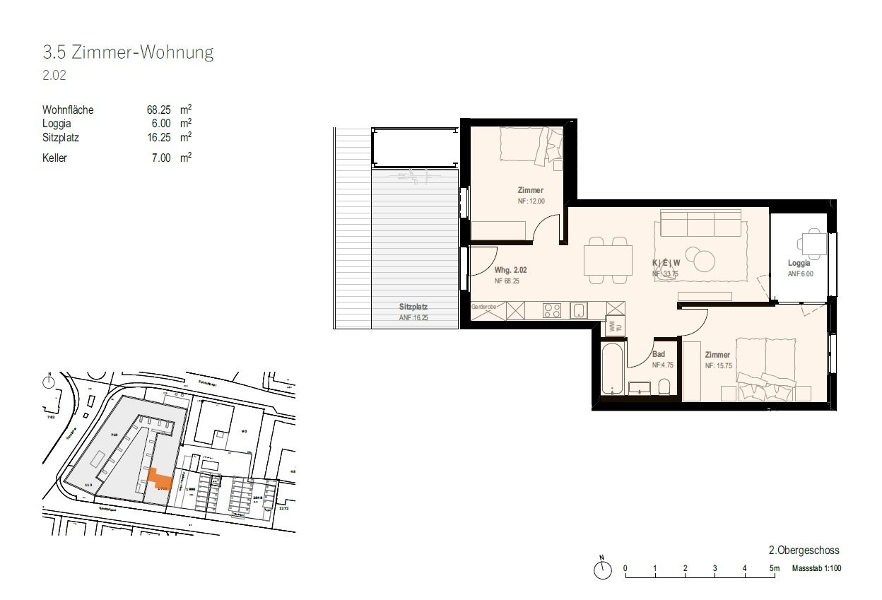 3 ½ rooms apartment