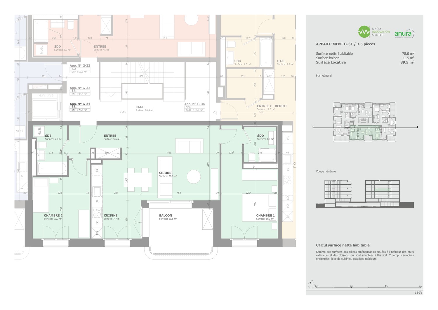 3 ½ rooms apartment