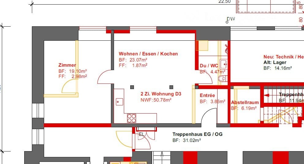 2 rooms apartment