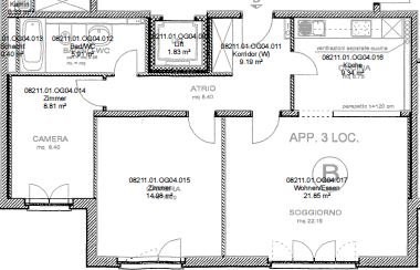 3 rooms apartment