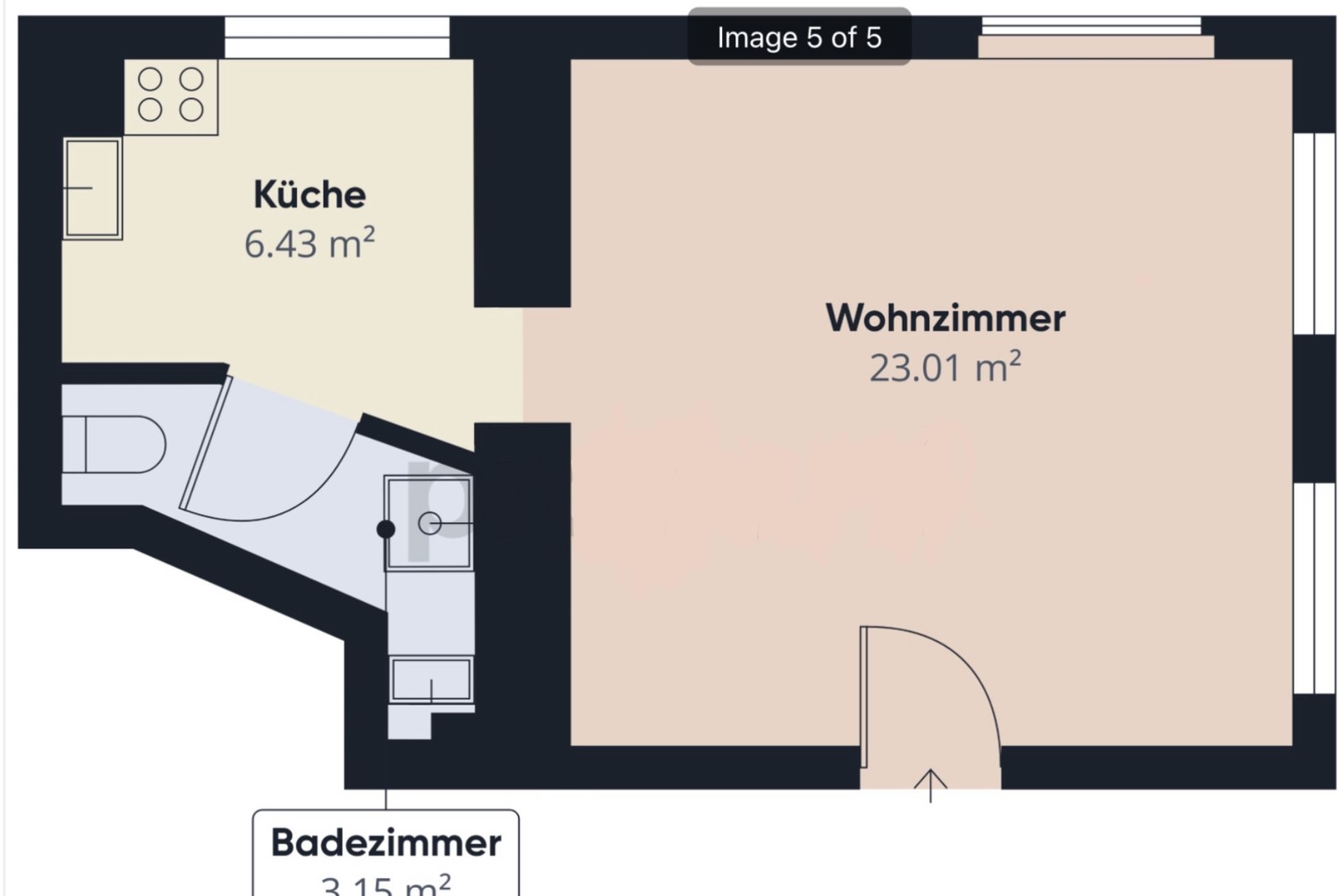 1 room apartment, photo 6 of 6