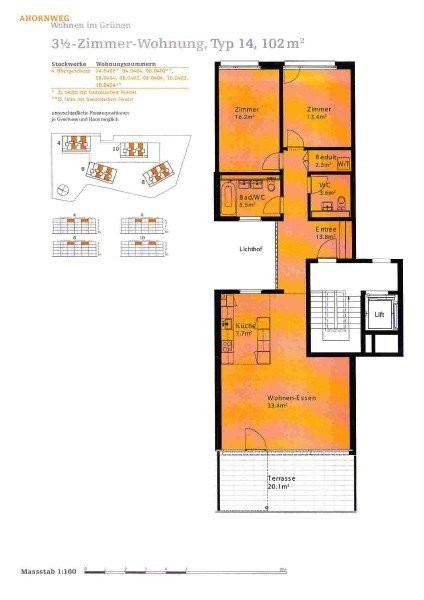 3 ½ rooms attic flat