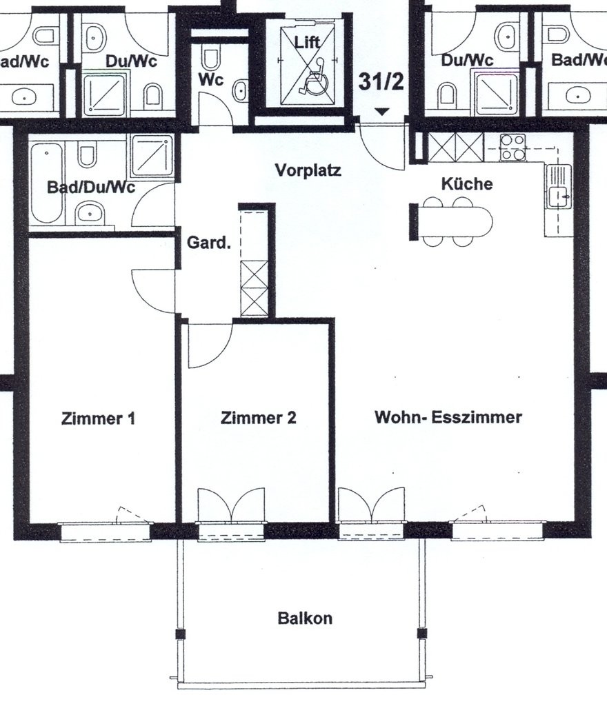 3 ½ rooms apartment