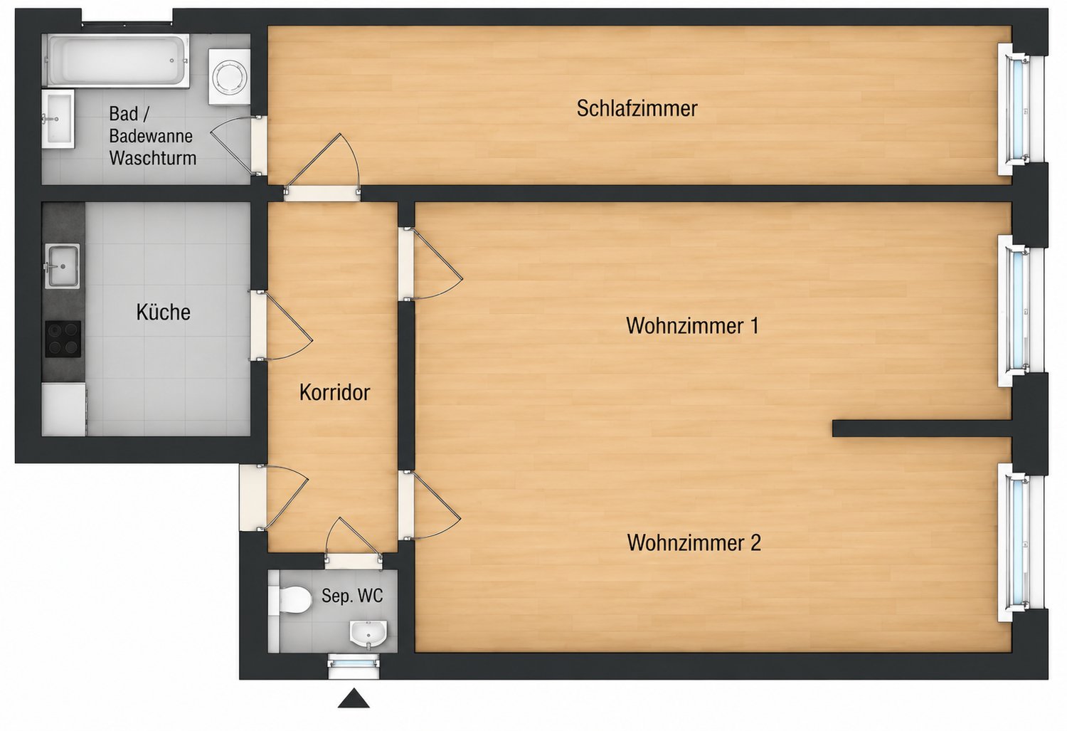65m² studio