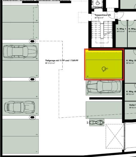 Emplacement de parking souterrain, photo 2 sur 2