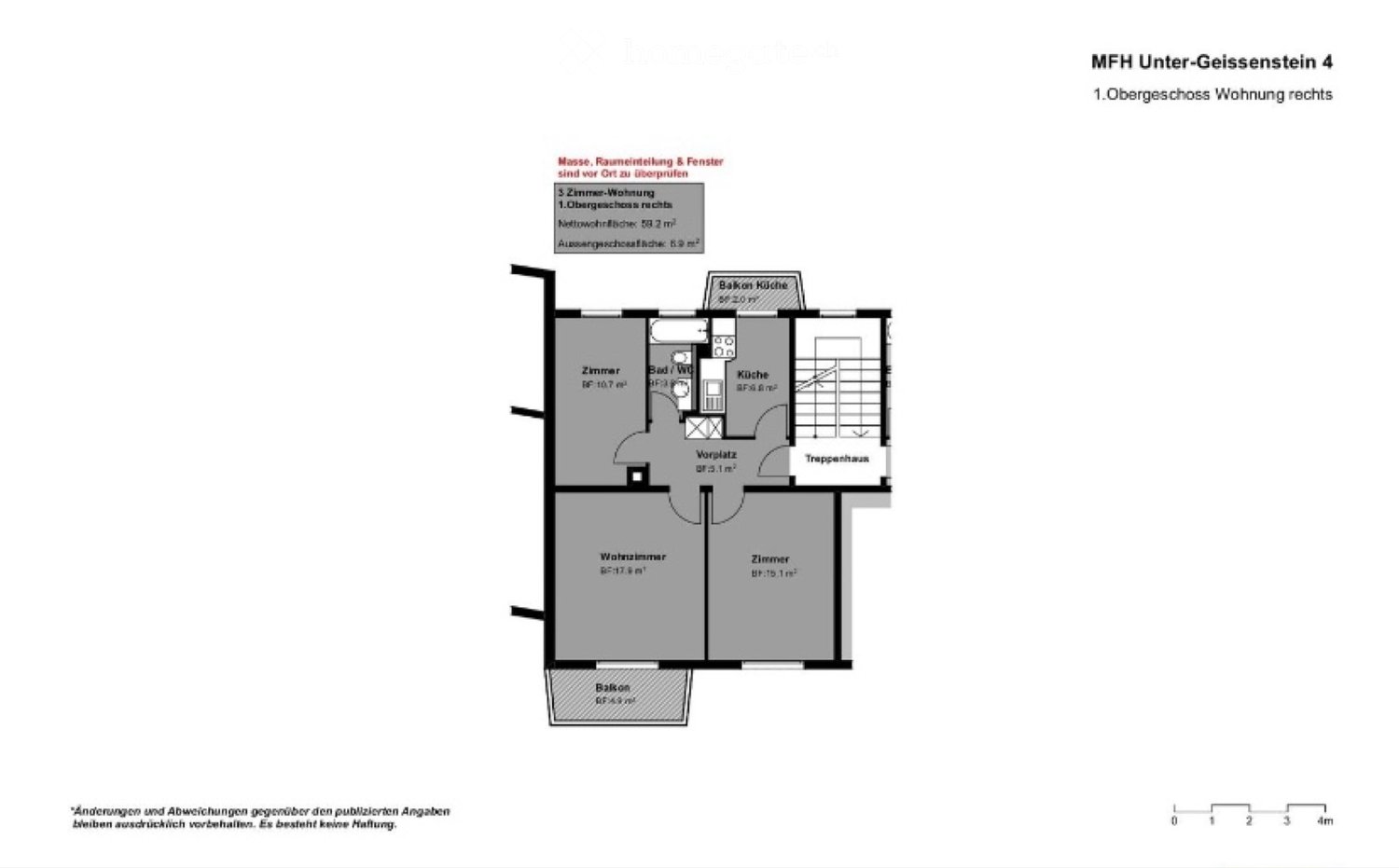 3 rooms apartment