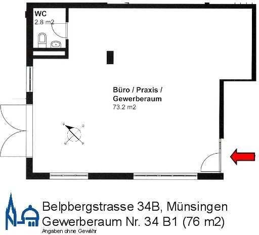 Bureau de 76m²