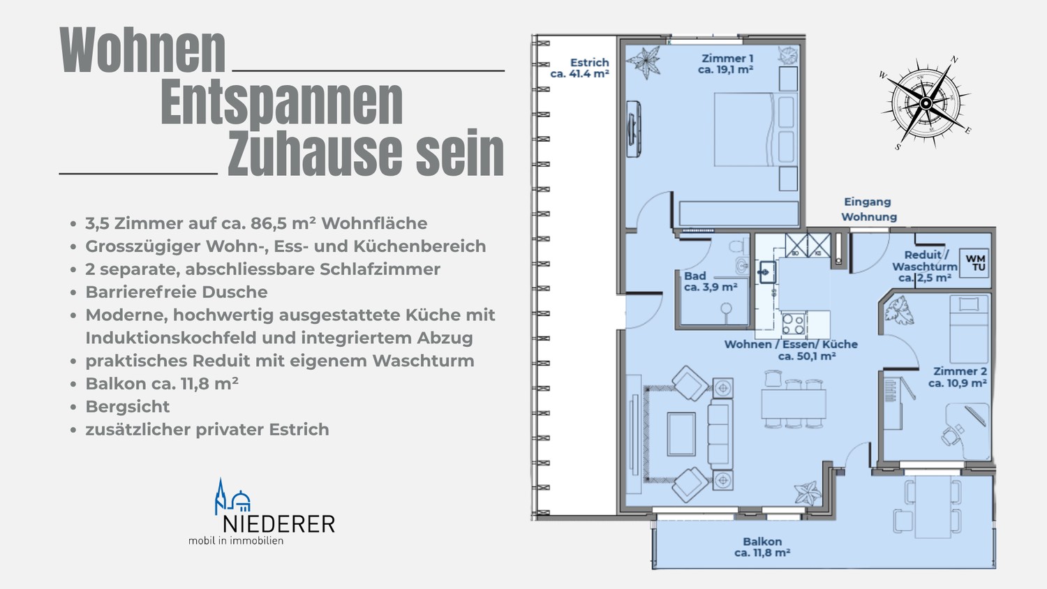 3 ½ rooms roof flat, photo 2 of 7