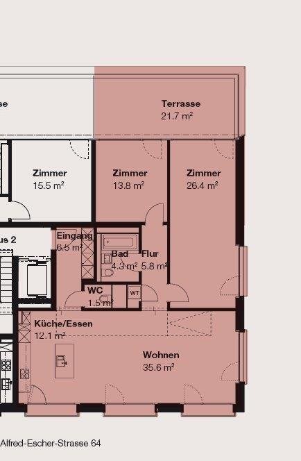 3 ½ pièces appartement