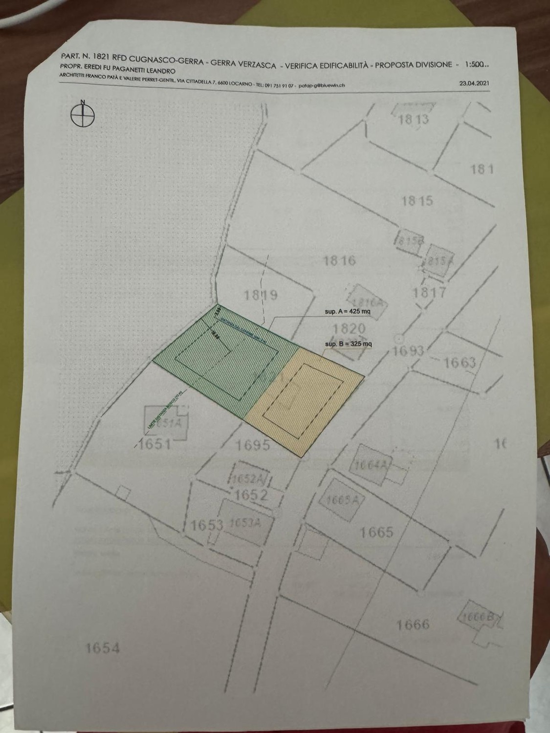 750m² building land