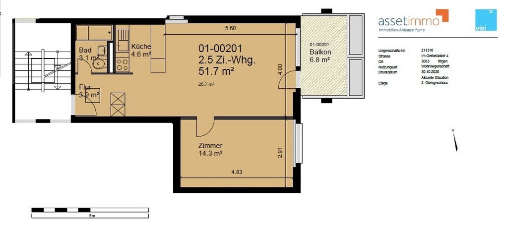 2 ½ rooms apartment
