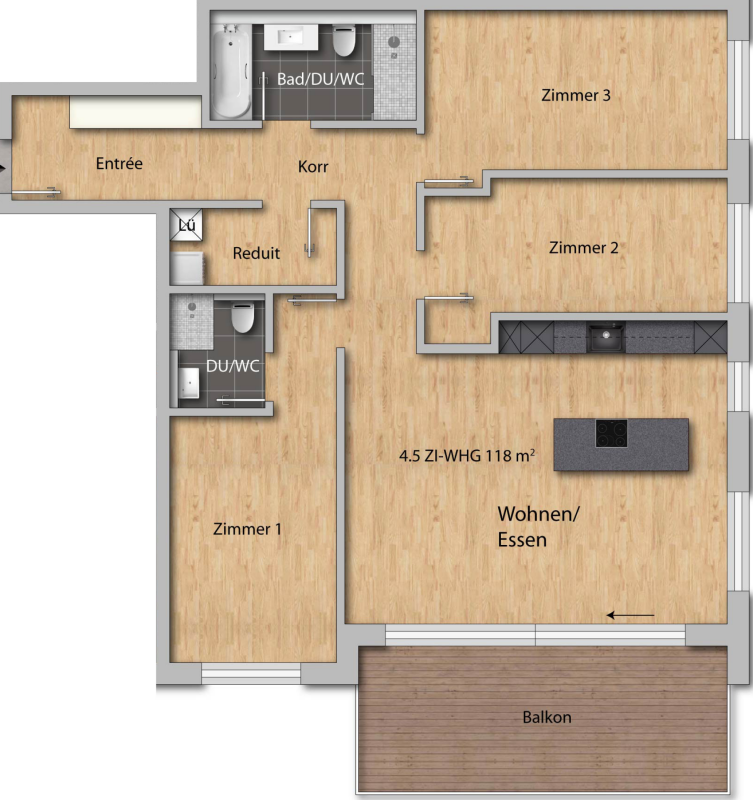 4 ½ rooms apartment