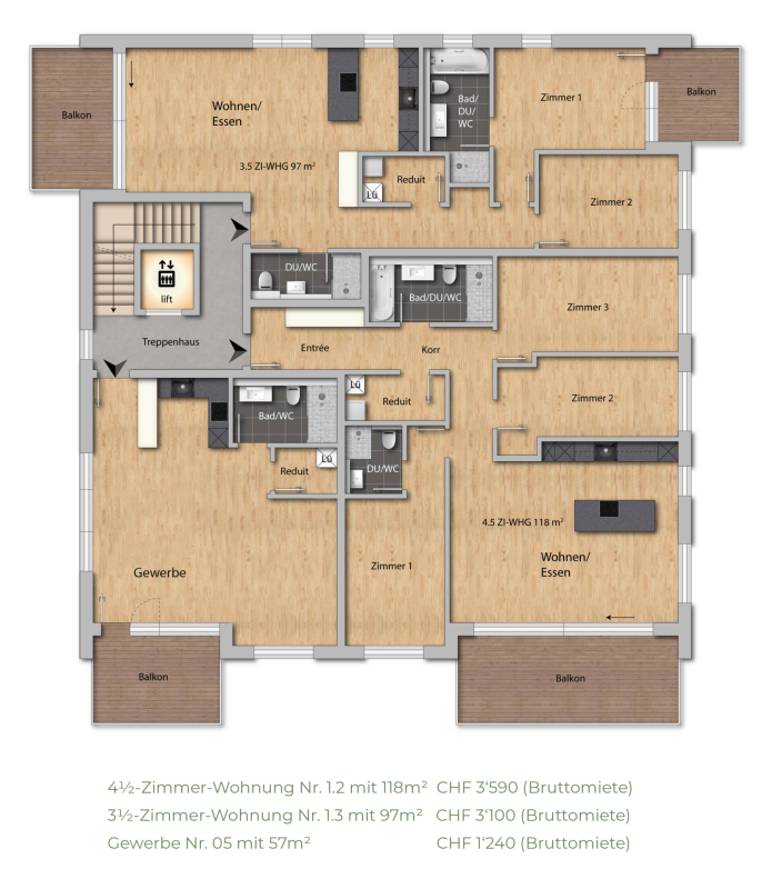 4 ½ rooms apartment