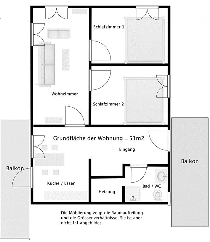 3 ½ rooms apartment