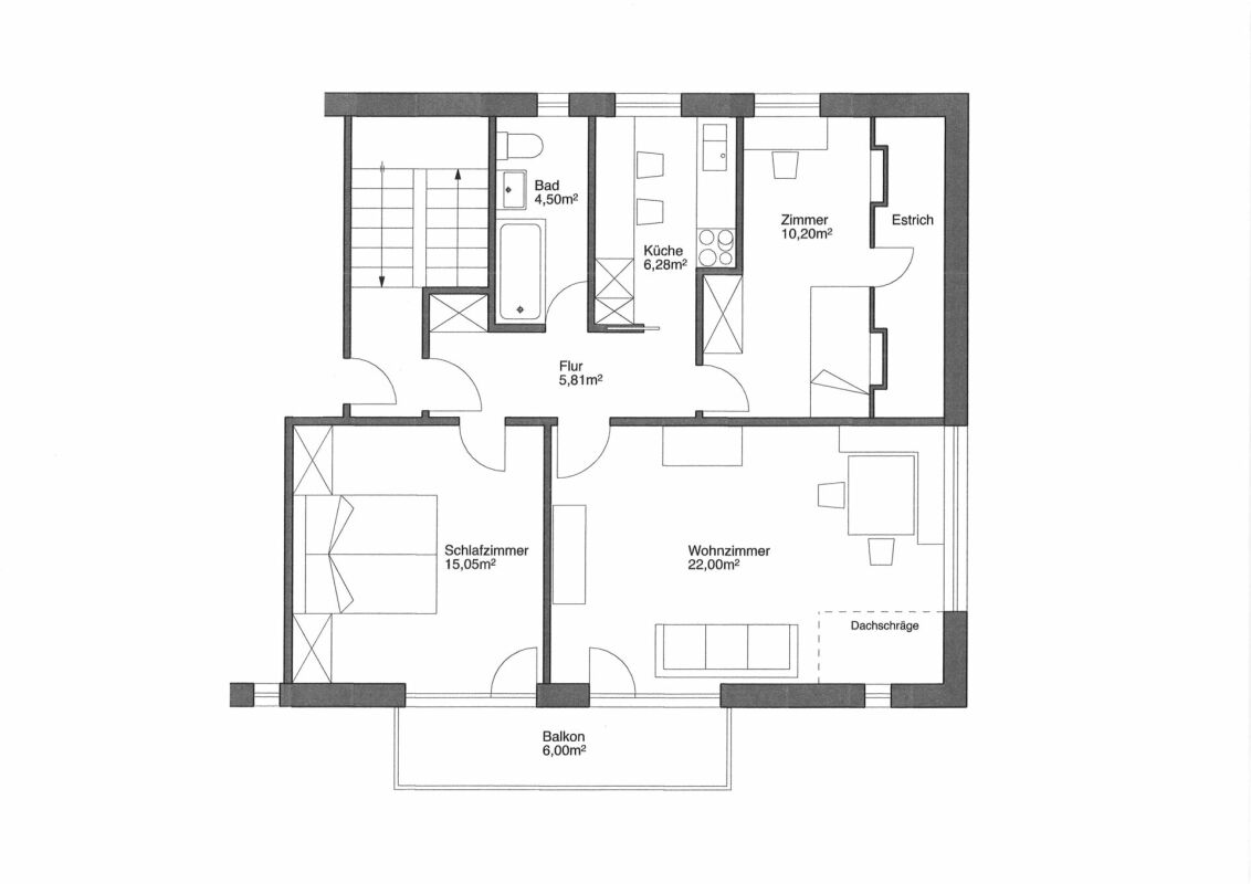 3 rooms apartment
