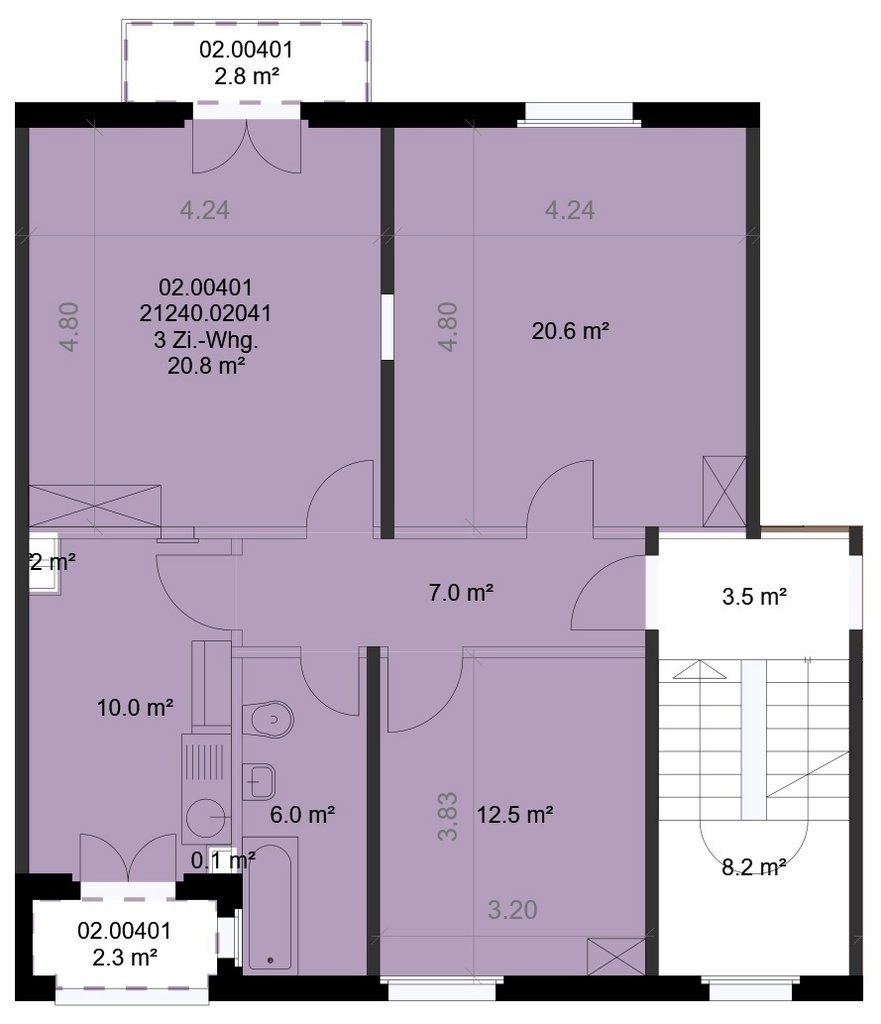 3 rooms apartment, photo 8 of 9