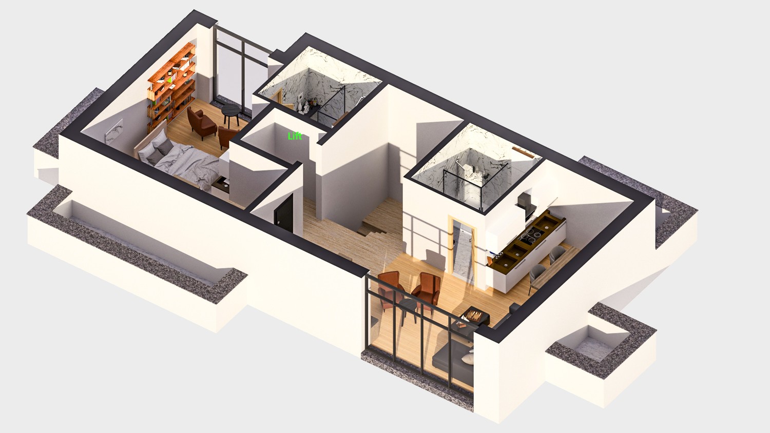 2 ½ pièces appartement