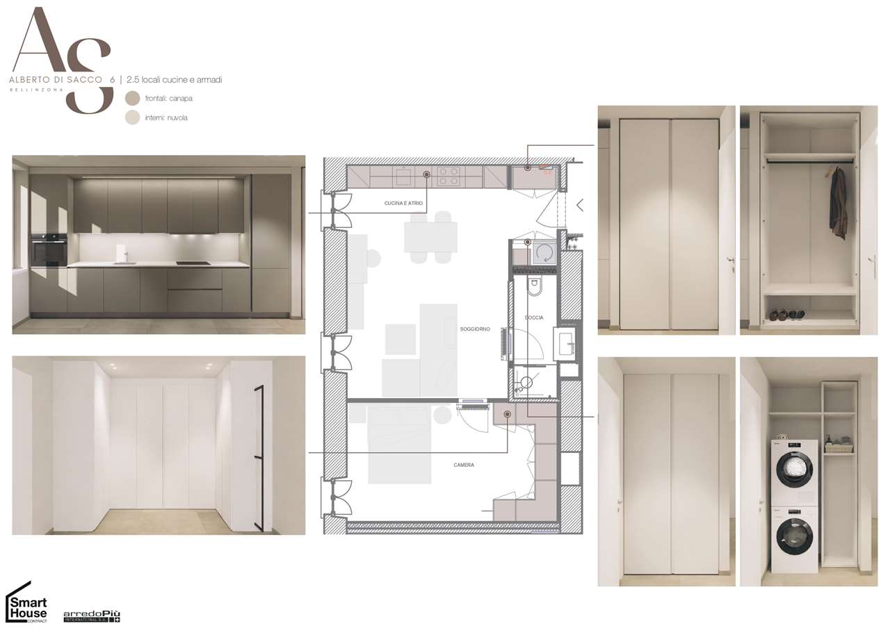 2 ½ rooms furnished flat