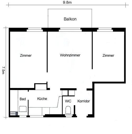 3 rooms apartment, photo 10 of 10