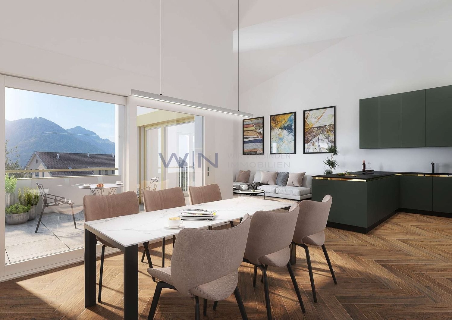 4 ½ pièces appartement en attique