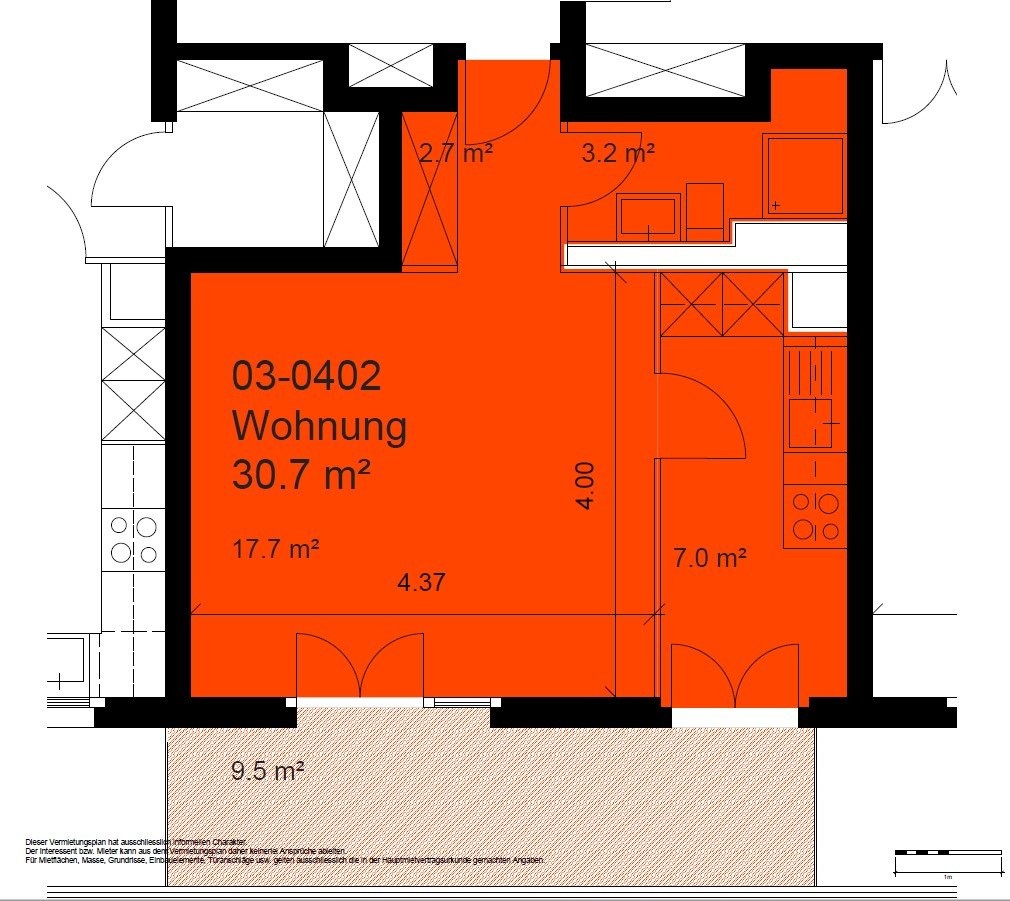 2 ½ rooms apartment