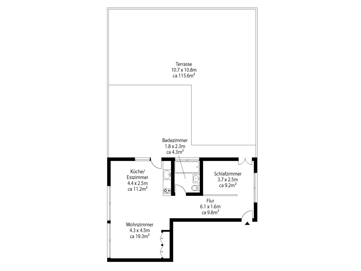 2 rooms roof flat, photo 8 of 8