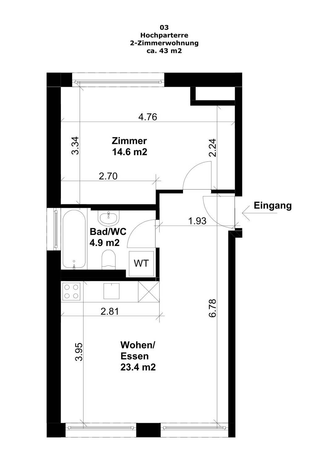 2 rooms apartment