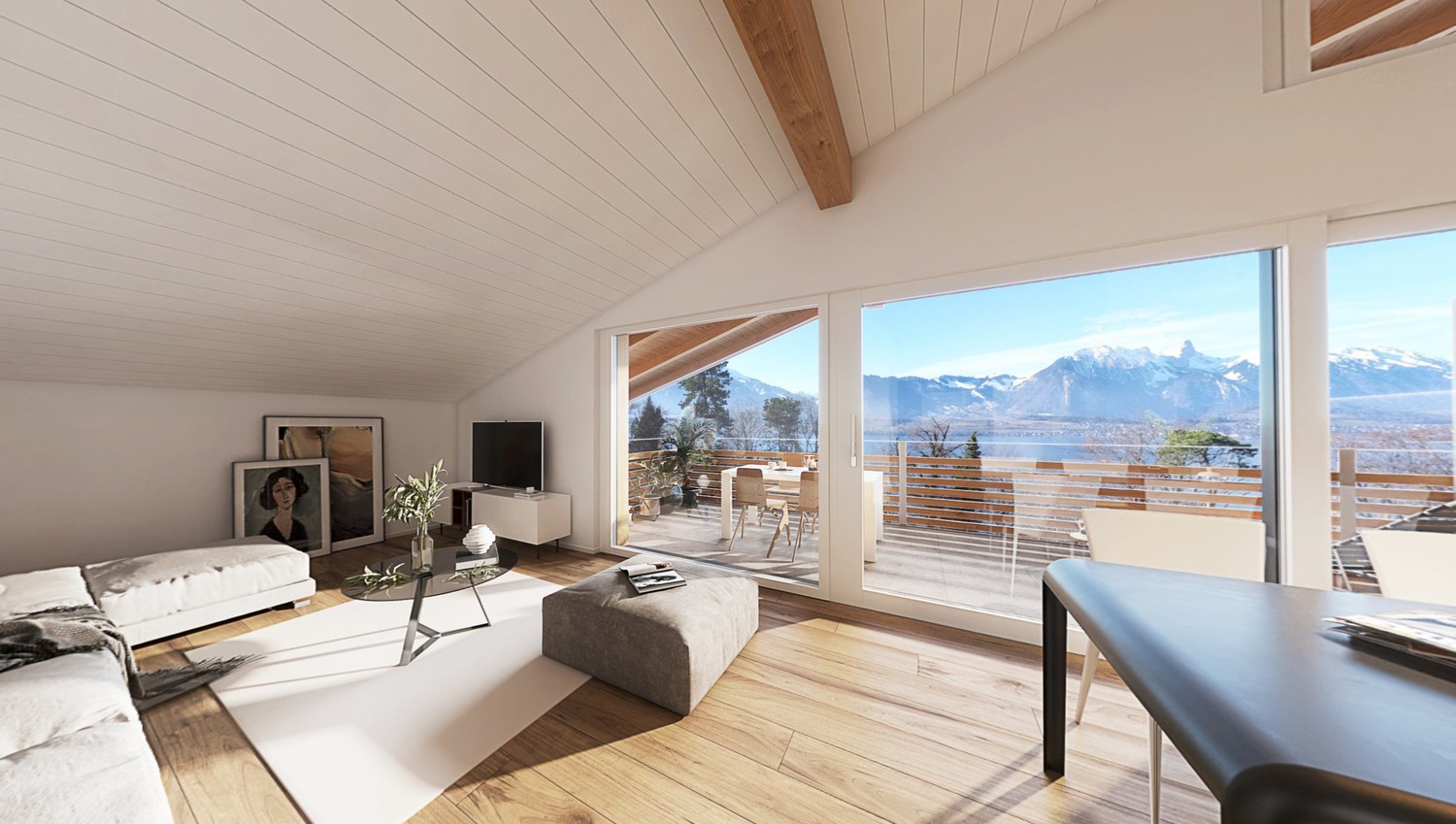 Appartement sous les combles de 4 ½ pièces