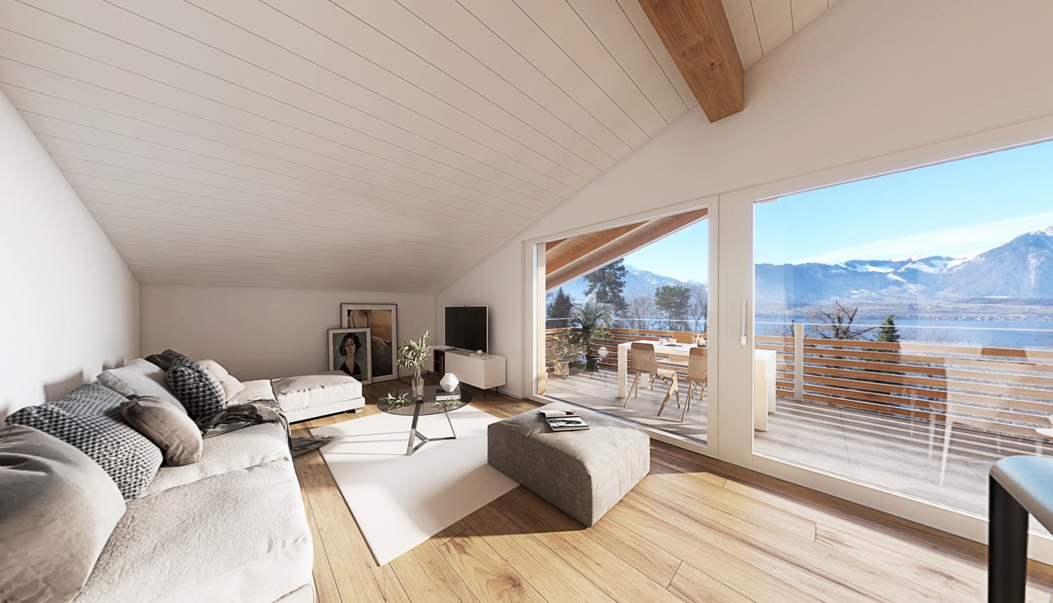 Appartement sous les combles de 4 ½ pièces