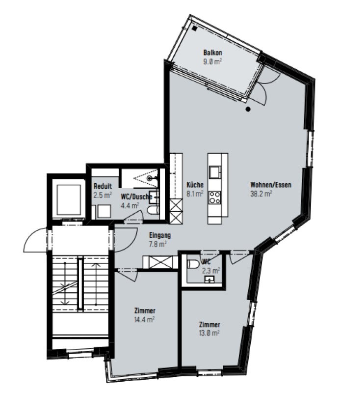 3 ½ rooms apartment