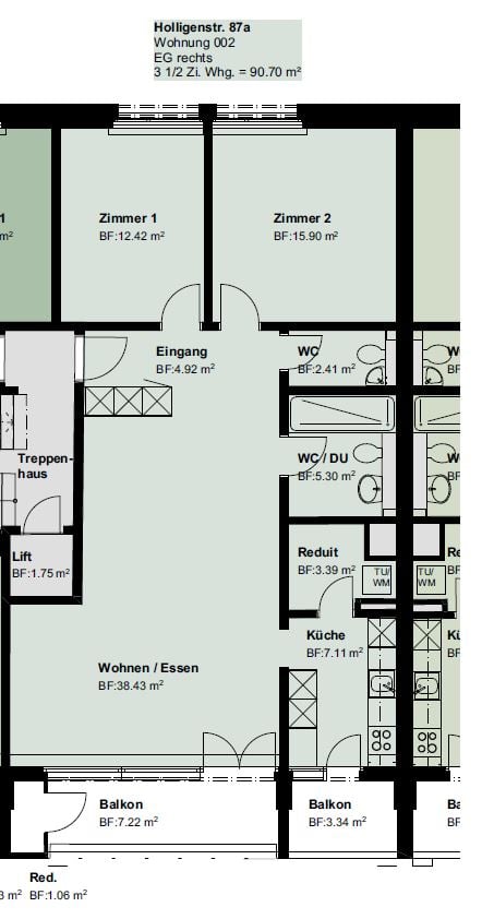 3 ½ rooms apartment