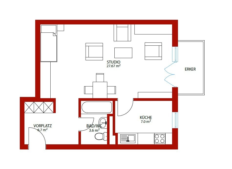 1 ½ rooms apartment, photo 6 of 6