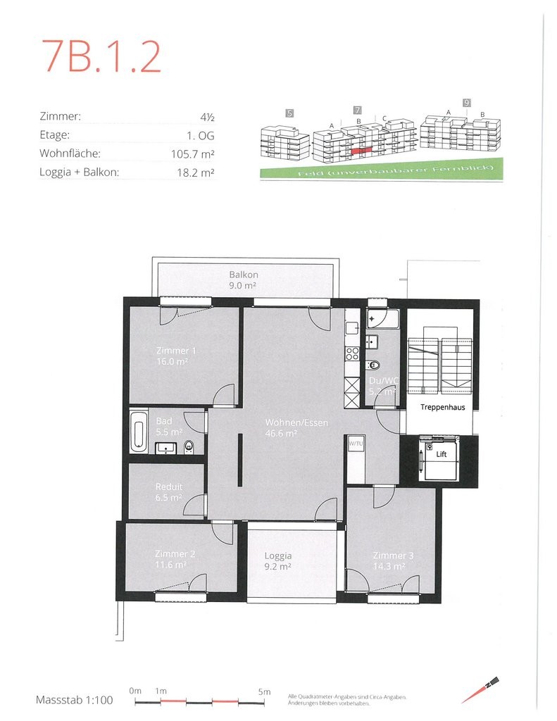 4 ½ pièces appartement