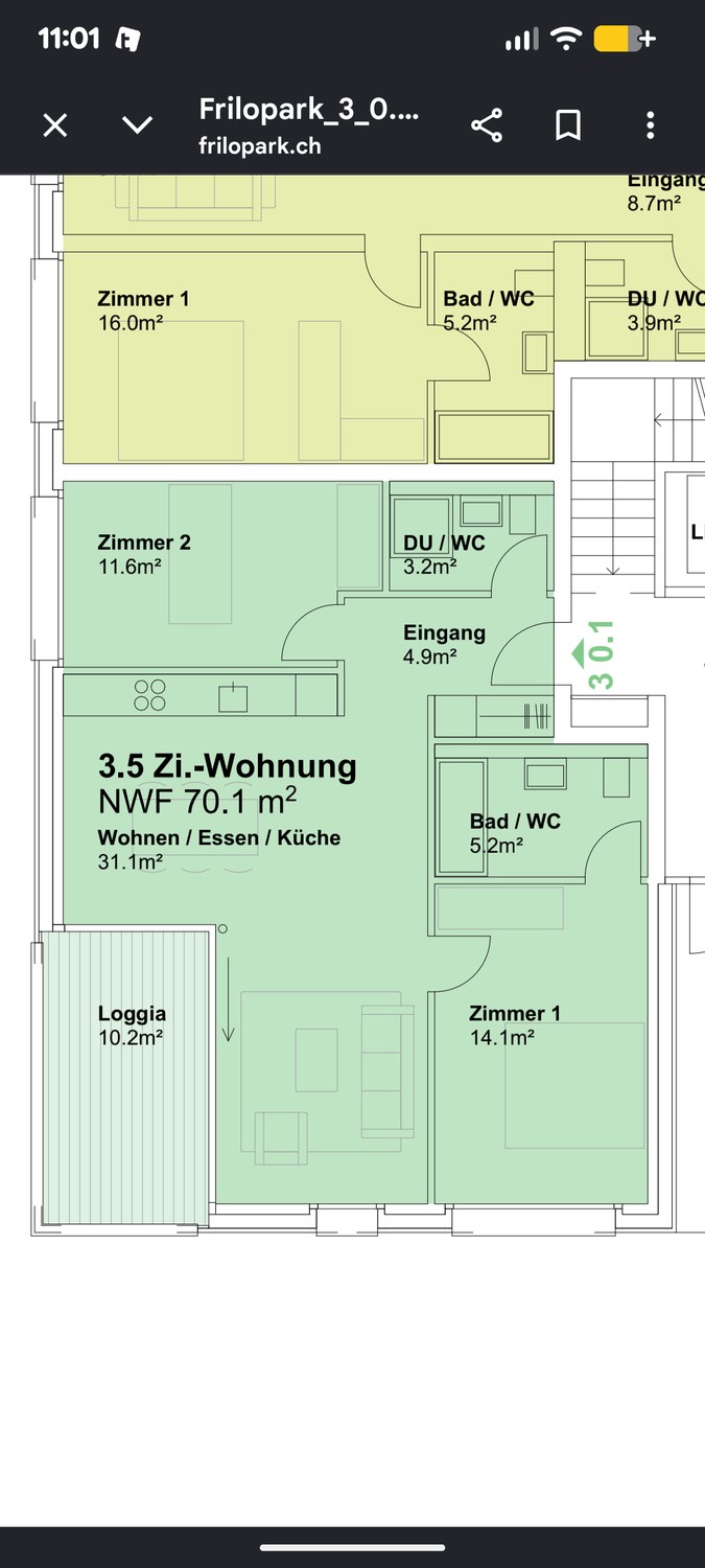 3 ½ rooms apartment, photo 5 of 5
