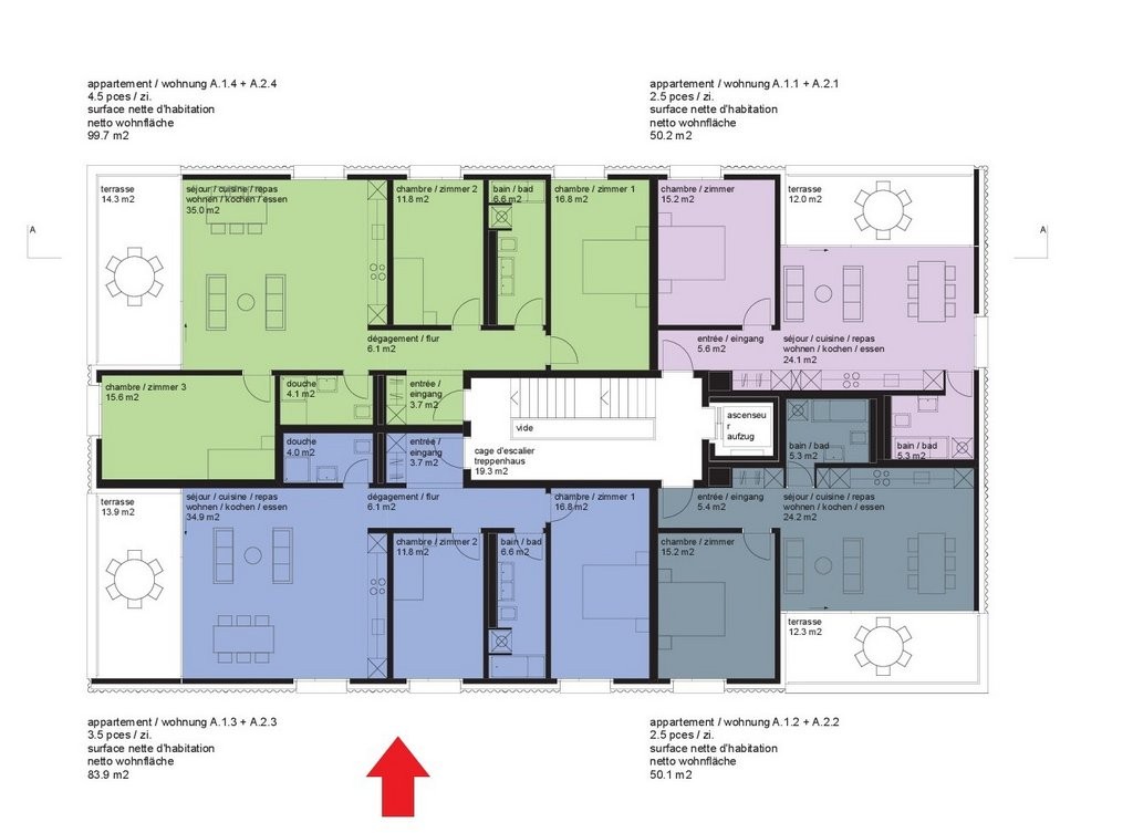 Appartement de 3 ½ pièces