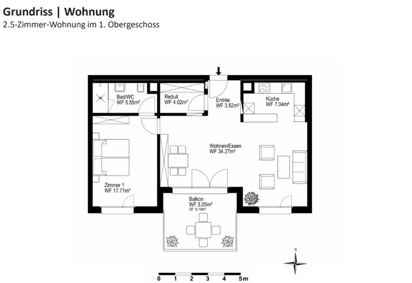 2 ½ rooms apartment, Foto 2 von 8