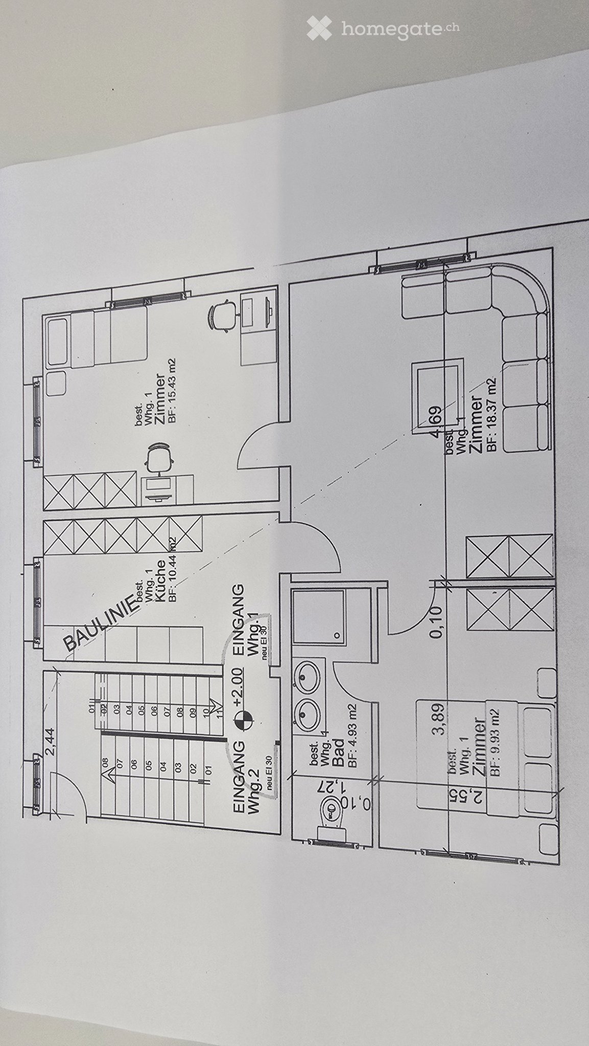 3 rooms apartment