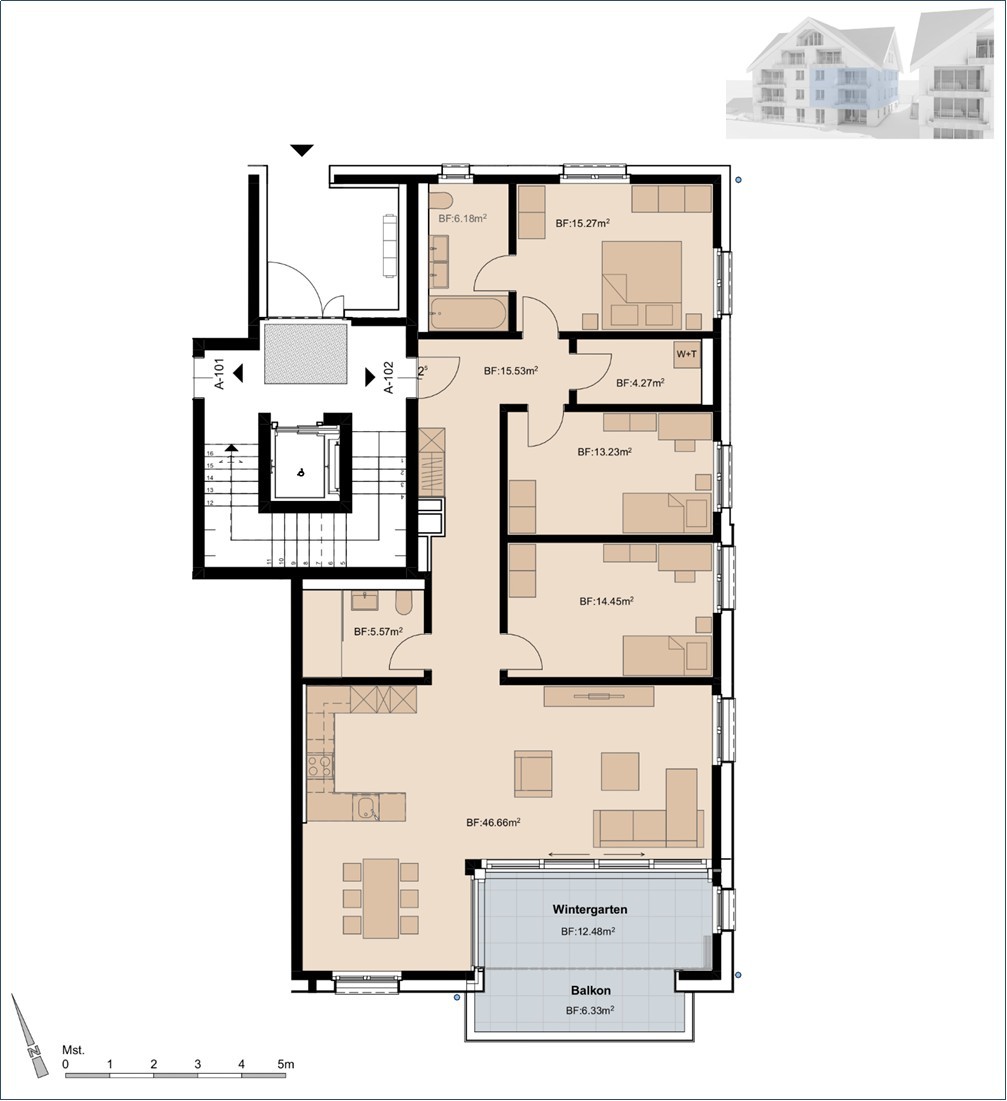 4 ½ pièces appartement, photo 6 sur 6