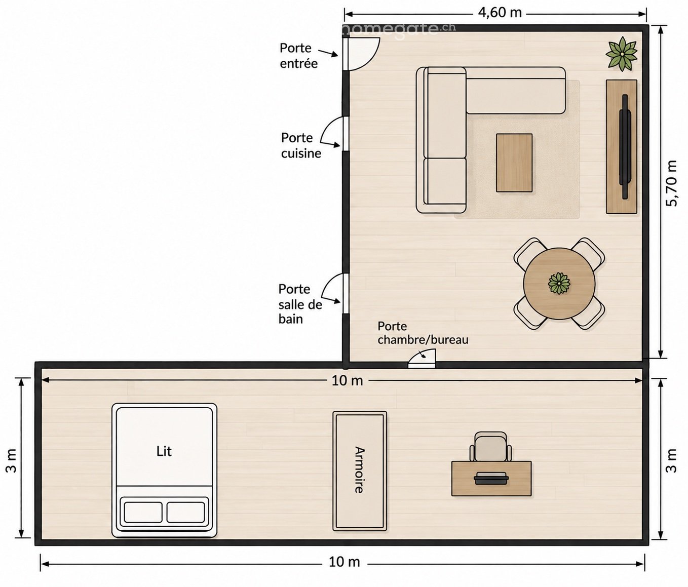 1 rooms apartment