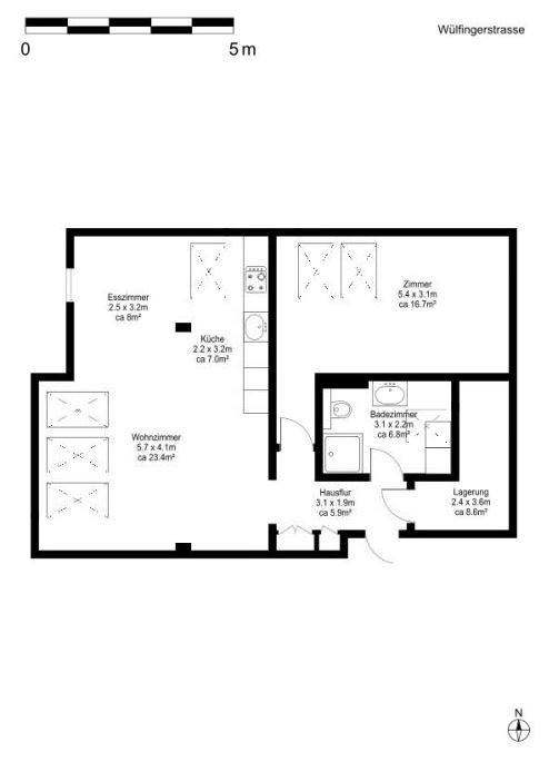 2 ½ rooms apartment